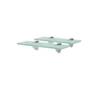 vidaXL Schappen zwevend 2 st 30x10 cm 8 mm glas3051494 Transparent G