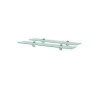 VidaXL Etagères Murales - 2 pcs, Verre Transparent
