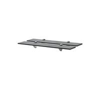 vidaXL Étagère murale 2 pcs - Verre noir