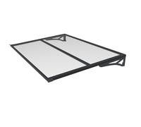 SCHARTEC Auvent en aluminium W1200/W1400 comme auvent de porte d'entrée 120 ou 140 cm | Protège même par temps extrêmes | Auvent pour porte d'entrée | Aluminium Polycarbonate | Taille au choix (900 mm
