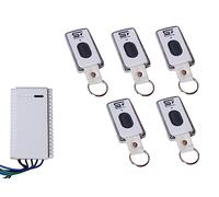 Schartec Mini récepteur radio universel pour porte de garage avec 5 télécommandes 433 MHz pour motorisation de porte de garage
