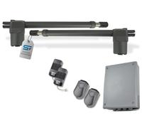 Schartec Porte 150 | 24V Motorisation Portail Battant à Vérins | 1500 N | 2 Télécommandes | barrière photoélectrique incluse | Longueur 4m (2x2m) Poids, max 300 kg (2x150kg) | pour portail battant