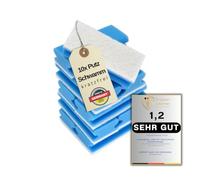 SCHAUMEX® Lot de 10 éponges de Nettoyage Anti-Rayures, Douces & lavables | Éponge de Cuisine avec Non-tissé | Éponge de ménage avec poignée encastrée