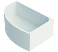 Schedel Keramag Renova Nr.1 support de baignoire d'angle SW13041 150x100cm, gauche, affleurant, hauteur 57cm