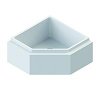 Schedel Villeroy & Boch Support de bain d'angle Loop & Friends duo SW16029A 140x140cm, avec étagère, 5 faces, hauteur 57cm