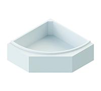 Schedel Villeroy & Boch Support de Subway SW14794A 130x130cm, hauteur 57cm, avec étagère