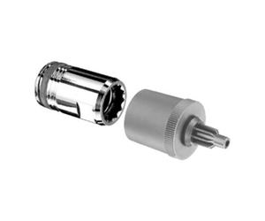 Schell Adaptateur d'emboîtement QUICK avec technologie enfichable 1/2 chromé avec arbre ASAG longueur 35mm Quantité:1