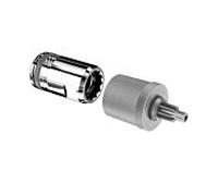 Schell Adaptateur d'emboîtement QUICK avec technologie enfichable 1/2 chromé avec longueur d'arbre ASAG 70mm Quantité:1