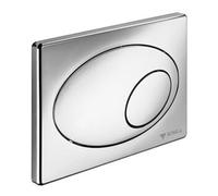Schell Schell Plaque de commande WC 2 volumes, commande ovale, blanc Quantité:1