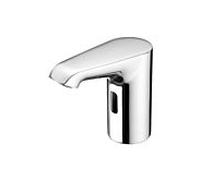 Schell électronique de lavabo Schell E 012040699 chrome, fonctionnement sur secteur, pour eau froide, avec bloc d'alimentation