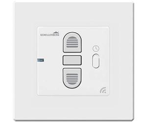 Schellenberg 20031 Minuteur sans fil programmable pour volet roulant, commande de volet roulant connectée, Blanc