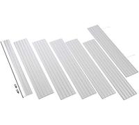 Schellenberg 20089 Gris, Lot de blindés en PVC Mini Acier de 40 mm - 100 x 120 cm, raccourcissant en Largeur, avec suspensions pour Volets roulants, Barre d'extrémité en Aluminium, Bouchon de butée