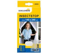 Schellenberg 20503 Rideau moustiquaire amovible pour porte, recoupable aux dimensions souhaitées, sans perçage, avec auto-aggripant de fixation, 140 x 240 cm Anthracite