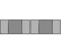 Schellenberg 50811 Moustiquaire fenetre coulissante Insectstop Slide, avec cadre en aluminium ajustable extensible, max. 142 x 50 cm, anthracite (Lot de 2)