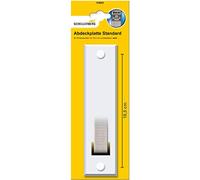 Schellenberg 53603 Couvercle pour enrouleur de sangle volet roulant à encastrer, espacement des trous de vis de 185 mm, Système Maxi, blanc
