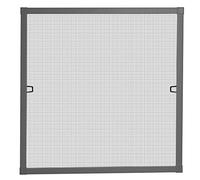 Schellenberg 70031 Moustiquaire fenêtre avec cadre en aluminium, sans perçage, recoupable aux dimensions souhaitées, 100 x 120 cm, anthracite