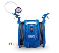 Compresseur Scheppach Airforce 7 - 230V | 8 bar pression de travail | 180 L/min | sans huile & mobile 8m rayon de travail | y compris gonfleur de pneus, pistolet à air & adaptateur