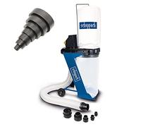 Scheppach Aspirateur DC500 | Puissance 550W | Sac 75L & Kit d'adaptation | Tubulure d'aspiration Ø 100mm | Débit d'air 1150m3/h | Longueur de Tuyau 2000mm
