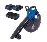 Scheppach Aspirateur/souffleur à Feuilles sans Fil BC-BLV720-X - Série 20V IXES - Débit d'air 720 m³/h - Vitesse de l'air 210 km/h - Souffleur Brushless 4 en 1-2 Batteries 2 Ah + Chargeur Double