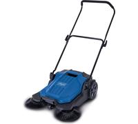 Scheppach Balayeuse S800 Balayeuse manuelle | Largeur de balayage de 650mm | Rendement de surface de 2600m²/h | Panier de ramassage de 20L | Système de balayage efficace à 3 brosses