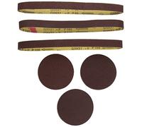 Scheppach Bandes abrasives/Papier abrasif Jeu de 12 pièces pour ponceuse à bande et assiettes, 3903301707