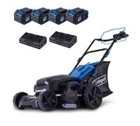 Scheppach Tondeuse à gazon sans fil BC-MP470-X 47 cm Brushless 3-en-1 4x4Ah 2 chargeurs