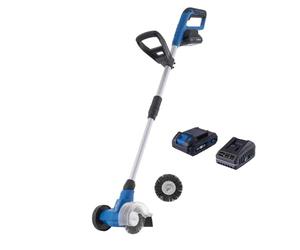 Scheppach Brosse anti-mauvaises herbes sans fil C-FR100-X - Série IXES 20V | fonction télescopique | Diamètre de la brosse : 115 mm | Manche de guidage 93-123 cm | Vitesse de rotation 1200 min-1