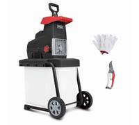 Scheppach Broyeur de jardin électrique 2 en 1 GS60 | Broyeur & collecteur | 2800 W | Broie jusqu'à 45 mm d'épaisseur | Capacité de 60 L | 2 couteaux | Avec gants et sécateur