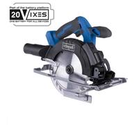 Scheppach Scie circulaire portative sans fil C-HCS165-X | Ø 165 mm | 4300 min-1 | profondeur de coupe 53 mm à 90° / 39 mm à 45° | démarrage progressif | 20V IXES | accessoires inclus