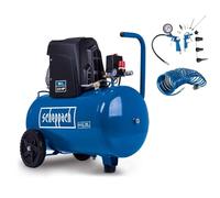 Scheppach Compresseur d'air HC63-1500W - 50L - 14 accessoires inclus | Pression de travail 10 bar - Puissance d'aspiration 220 l/min