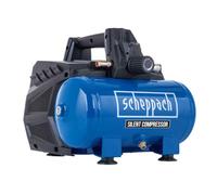 Scheppach Compresseur silencieux HC06Si - 1100W - 10 bar | 230 L/min - réservoir 6L - sans huile - 66 dB