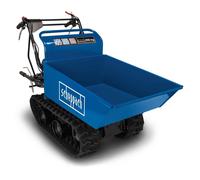 Scheppach Dumper à chenilles DP4500 | 400 kg de charge utile | 5,5 CV | 3X marche avant / 1x marche arrière | Entraînement à chenilles/inclinaison jusqu'à 30° | Fonction de basculement chenille