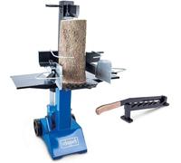 Scheppach Fendeur à bûches vertical HL810 3000W 230V + fendeuse manuelle | Fendeur de bois hydraulique | Bâti en acier | Puissance de fendage 8T | Course de 550mm