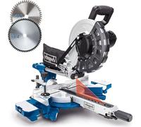 Scheppach HM254 Scie à onglets avec démarrage progressif & laser | 2000W | Ø255mm lame de scie | Largeur/hauteur de coupe : 340mm x 90mm | Scie à onglets | avec 2ème lame de scie