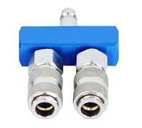 Scheppach Kit de raccords rapides Air Comprimé, 2 voies, 1 pièce, bleu/argent, 7906100722
