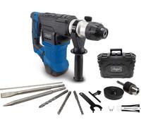 Scheppach Marteau perforateur électrique DH1500 Plus Fonction 4en1 | 7 J de puissance de frappe | jusqu'à 4250 bpm | Moteur 1500 W | Vitesse de rotation 0 - 920 tr/min | Accessoires inclus