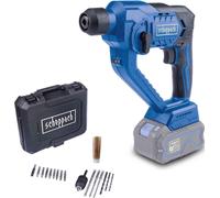 Scheppach Marteau perforateur sans fil C-RHD130-X | 1,3 J | jusqu'à 6000 bpm | LED | Scheppach IXES série 20 volts | mallette de transport et kit d'accessoires inclus