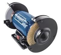 Scheppach Touret Mixte SM150LB | 400W | Meule en grain 36 Ø150mm | Brosse métallique de Ø150mm | Pare-éclats ajustables | LED | Pieds en caoutchouc | Travaux multiples