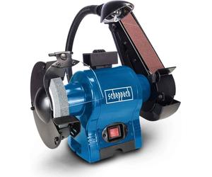 Scheppach Meuleuse combinée BGS700 | 250 W | Disque abrasif Ø 150mm | Largeur 50mm | Longueur de la bande abrasive 686 mm | Vitesse de la bande 15 m/s
