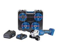 Scheppach Meuleuse d'angle C-ATB15/1-X SETS - 1 bat 2Ah + chargeur inclus | sans fil - série IXES 20V - 2500-10000 tr/min - Ø 125 mm - M14 - coffret d'accessoires