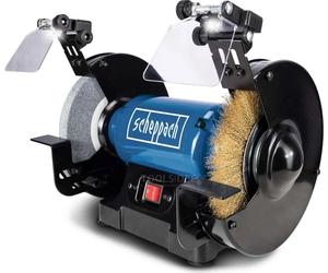 Scheppach Meuleuse double SM200LB avec éclairage LED 230V | 500 watts | Pierre à aiguiser 200x20mm | K36 | Brosse métallique largeur 16mm