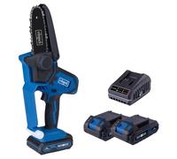 Scheppach C-PS100-X SET S Scie de jardin sans fil avec 2 batteries 20V 2 Ah et chargeur double