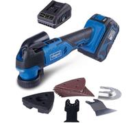 Scheppach Outil multifonction C-MT40-X - 1 batterie 4Ah + chargeur inclus | sans fil - série IXES 20V - oscillation 10 000 - 40 000 min-1 - oscillation angle 3,2°
