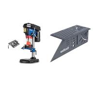 Scheppach Perceuse d'établi DP16VLS | Perceuse à colonne avec étau | 500W | 5 Vitesses pour le bois, le métal et tous plastiques - Variable 600-2600 min-1 | Distance max. 170mm | Laser & wolfcraft