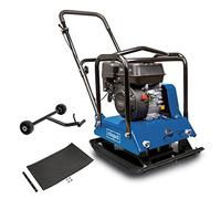 Scheppach Plaque Vibrante Thermique HP1800S Compacteur |6,5 CV| Pression de compactage 23 kN | Profondeur de compactage 30cm | Vitesse 25m/min |Tapis en caoutchouc & dispositif de déplacement inclus