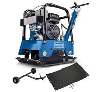 Scheppach Plaque vibrante essence HP2500S 6,5 HP réversible 125 kg tapis caoutchouc