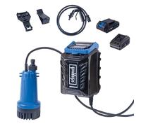 Pompe à batterie pour citerne d'eau de pluie Scheppach C-RBP2000-X - 20 V IXES | Pression de refoulement de 2,0 bars | Batterie 2 Ah et chargeur 2,4 A inclus
