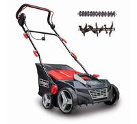 Scheppach Scarificateur électrique SC38 Démousseur | 38cm de largeur de coupe | 45L box | 1600W de puissance | hauteur de travail réglable -12 à +6 mm