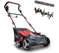 Scheppach Scarificateur électrique SC38 Démousseur | 38cm de largeur de coupe | 45L box | 1600W de puissance | hauteur de travail réglable -12 à +6 mm