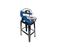 Scheppach Scie à chantourner avec support DECO-XLST - 120 W - Hauteur/profondeur de coupe 48/406mm - Vitesse 500-1700 tr/min - Buse de soufflage - Avec pédale - LED flexible